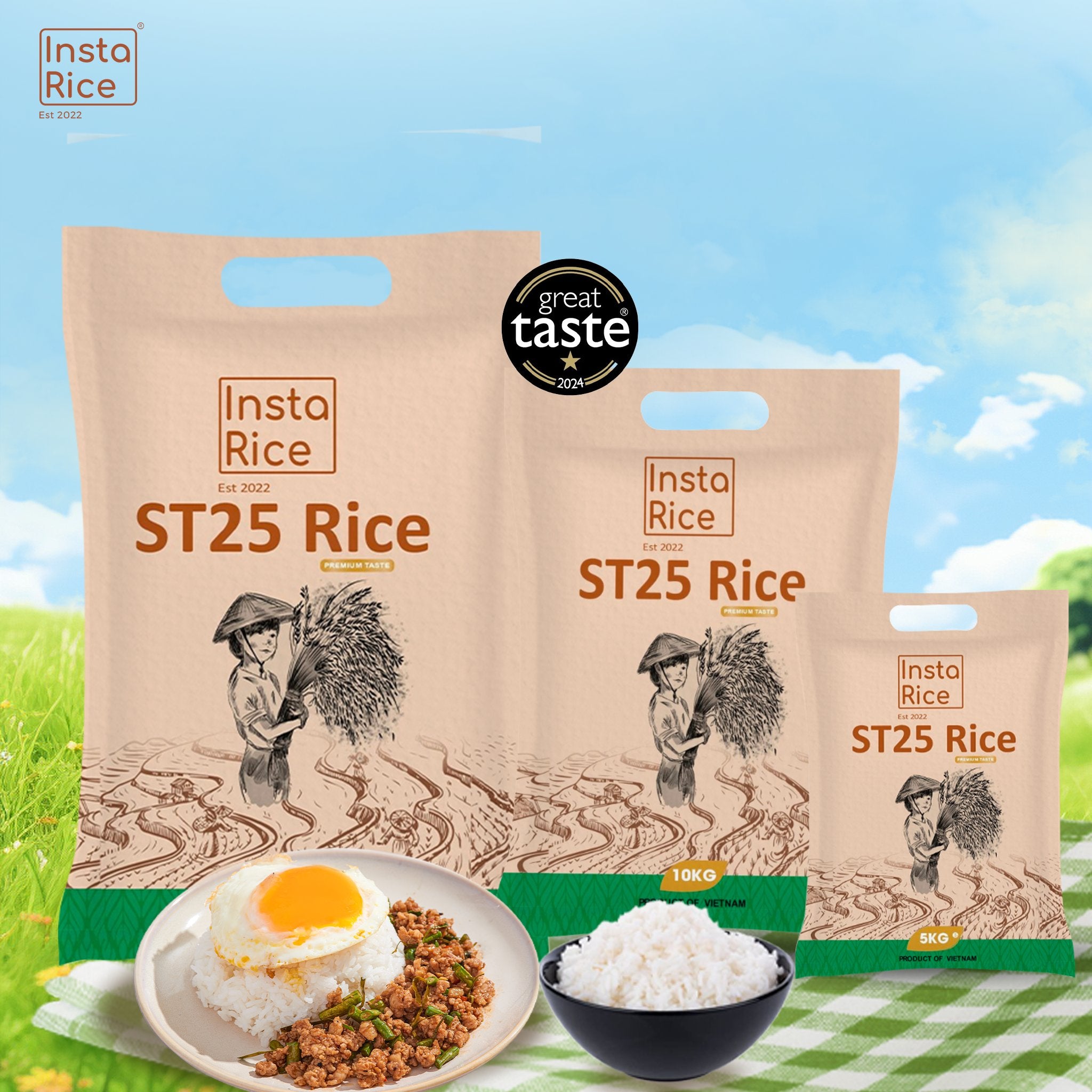 Premium Quality AAA Jasmine Rice ST25 18kg - A Chau Market - View #3
