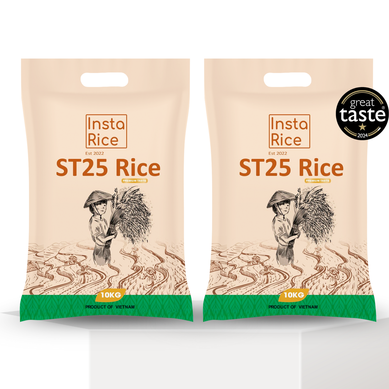 Insta Rice ST25 Premium Vietnamese Fragrant Rice – Great Taste 2024 Winner – Soft, Aromatic Long-Grain Premium Rice