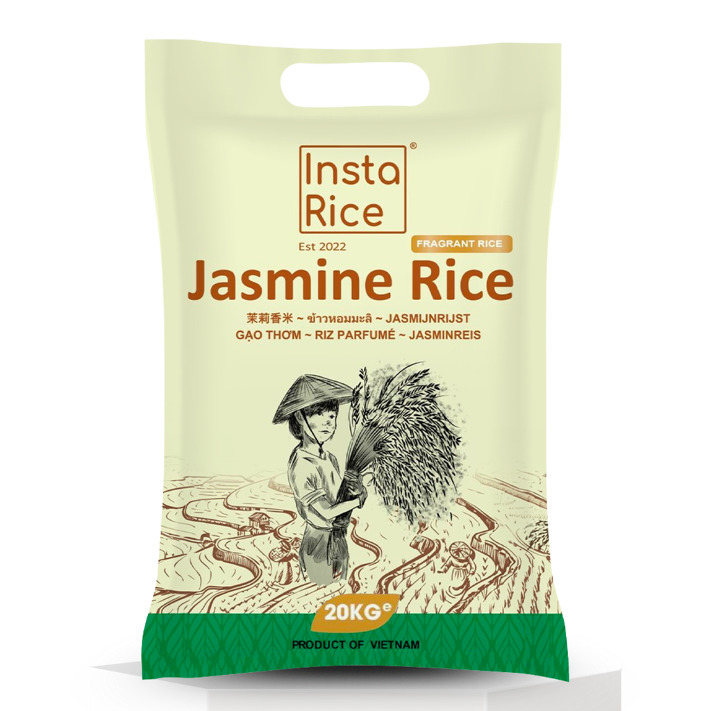 Insta Rice AAA Premium Jasmine Fragrant Rice 10kg, Soft Aromatic Long Grain, Product of Vietnam