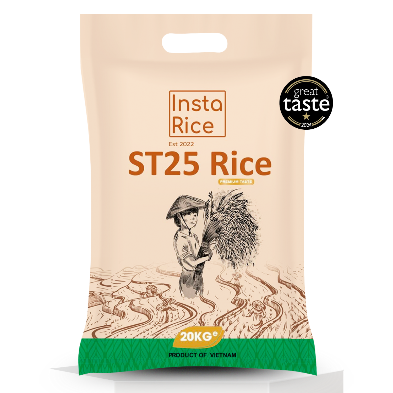 Insta Rice ST25 Premium Vietnamese Fragrant Rice – Great Taste 2024 Winner – Soft, Aromatic Long-Grain Premium Rice