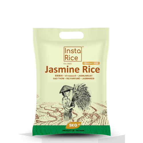 Insta Rice AAA Premium Jasmine Fragrant Rice 10kg, Soft Aromatic Long Grain, Product of Vietnam