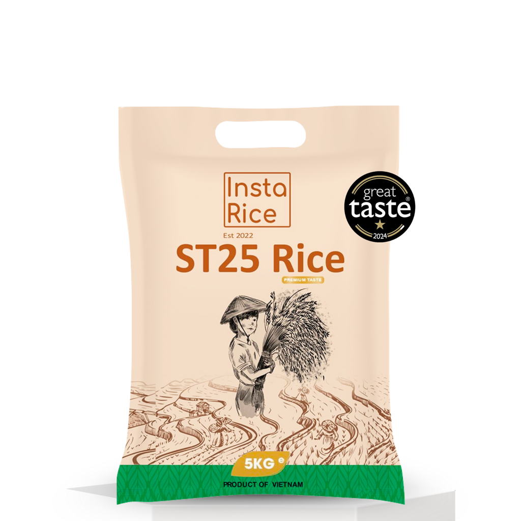 Insta Rice ST25 Premium Vietnamese Fragrant Rice – Great Taste 2024 Winner – Soft, Aromatic Long-Grain Premium Rice