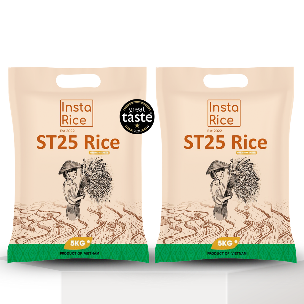 Insta Rice ST25 Premium Vietnamese Fragrant Rice – Great Taste 2024 Winner – Soft, Aromatic Long-Grain Premium Rice
