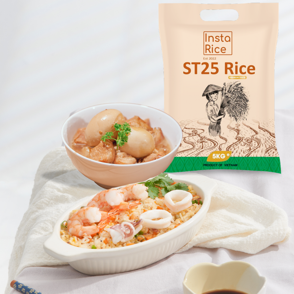 Insta Rice ST25 Premium Vietnamese Fragrant Rice – Great Taste 2024 Winner – Soft, Aromatic Long-Grain Premium Rice