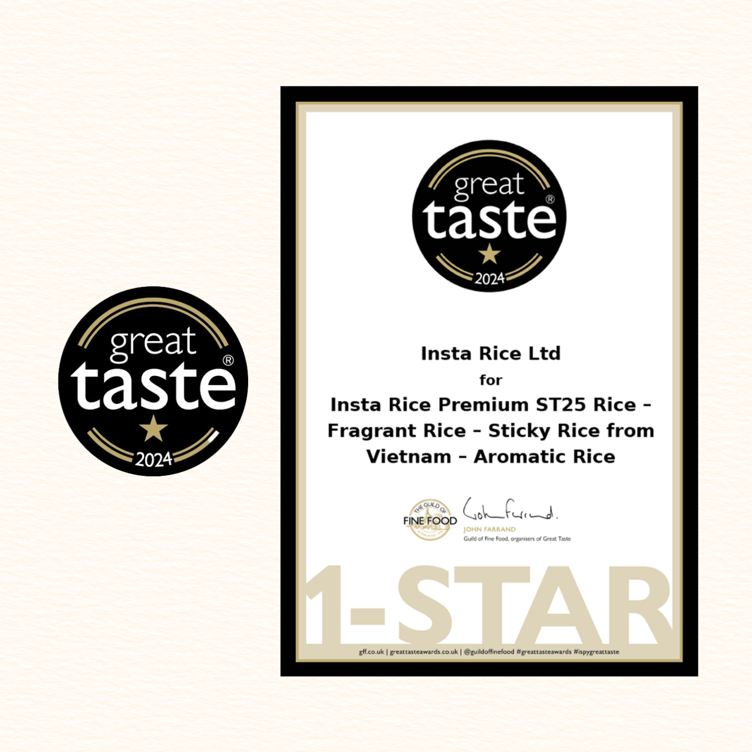 Insta Rice ST25 Premium Vietnamese Fragrant Rice – Great Taste 2024 Winner – Soft, Aromatic Long-Grain Premium Rice