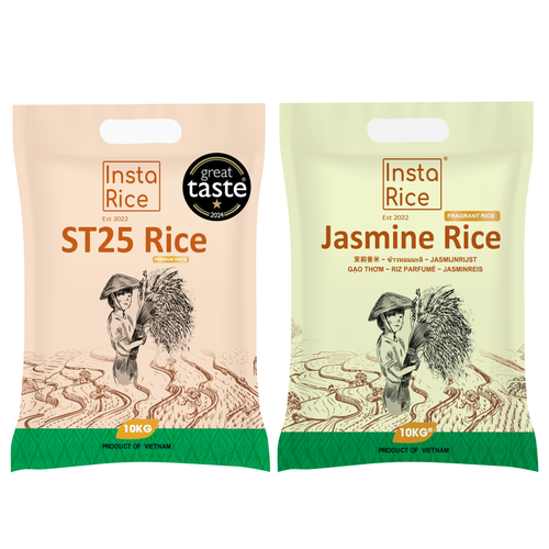 Insta Rice ST25 Premium Vietnamese Fragrant Rice – Great Taste 2024 Winner – Soft, Aromatic Long-Grain Premium Rice